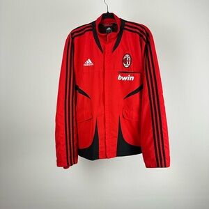 Vintage Adidas AC Milan Track Jacket 2007-08 Rare Red Soccer Jacket Men’s Size M